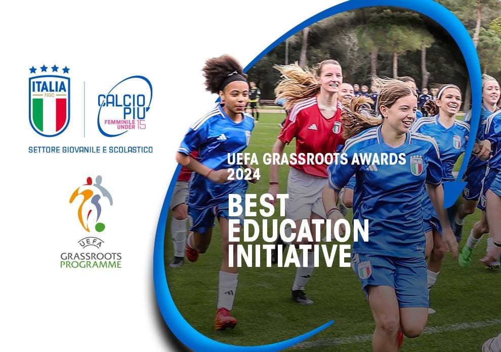 Calcio+ premiato con l'UEFA Grassroots Award. Gravina: "Contributo allo sviluppo del movimento femminile e al cambiamento culturale"