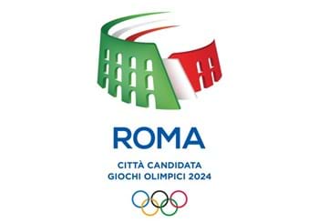 Un Colosseo stilizzato con i colori dell’Italia: presentato il logo di Roma 2024