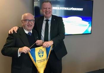 Tavecchio ospite del presidente della federcalcio svedese: “Incontro molto proficuo”