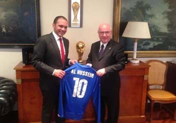 Tavecchio riceve nella sede della FIGC il Principe Ali Bin Al Hussein di Giordania