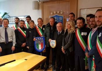 La Nazionale Sindaci ricevuta in FIGC. Tavecchio: “Complimenti per le vostre iniziative”