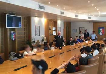 Tavecchio incontra in FIGC i giovani calciatori del Roma Club Gerusalemme