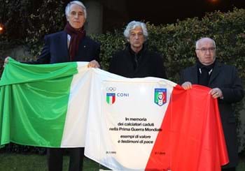 Commemorati dalla FIGC allo Stadio Olimpico di Roma i calciatori caduti in guerra