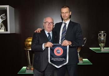 Tavecchio incontra Ceferin: “Collaborazione costante e proficua con la UEFA”