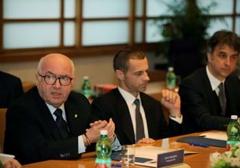 Ceferin ospite della FIGC a Roma: “La UEFA sostiene i progetti del calcio italiano” 