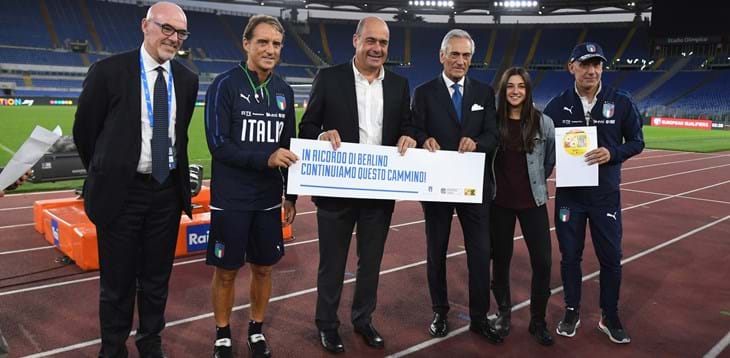 Zingaretti, Gravina e Mancini premiano i vincitori del contest “La vittoria fra le righe”