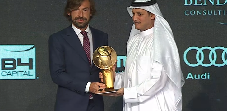 Globe Soccer Awards 2015: premio alla carriera ad Andrea Pirlo