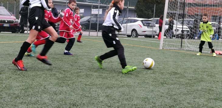 Le piccole bianconere dell'Udinese in campo