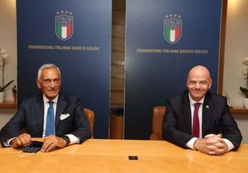 Conferenza stampa di Infantino e Gravina in FIGC