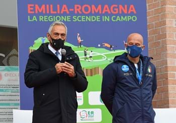 Gravina e Vialli in visita al CORE di Reggio Emilia
