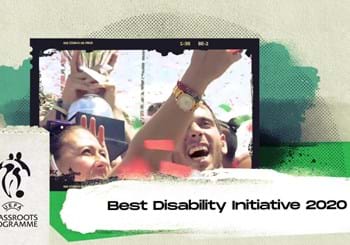 Grassroots Awards 2020: Italia premiata dalla UEFA. Il progetto “Quarta Categoria” vince il “Best Disability Initiative”