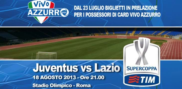 Supercoppa: fino al 26 luglio biglietti in prelazione Card Vivo Azzurro