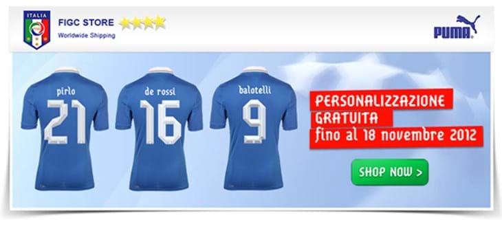 FIGC Store: personalizzazioni maglie gratuite!