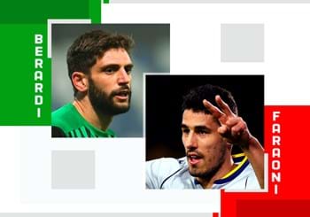 Domenico Berardi and Marco Davide Faraoni rated as the best Italian players on matchday 25 by the media