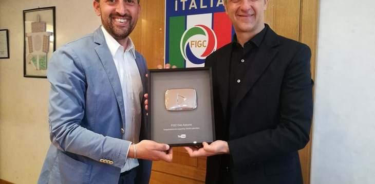 A FIGC Vivo Azzurro il “Silver Play Button” per il canale YouTube della Nazionale
