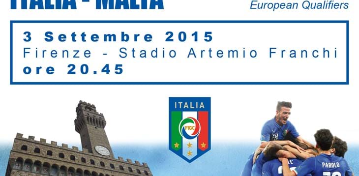 Italia-Malta a Firenze: offerte speciali per Donne, Under 12, Under 18 e Over 65!