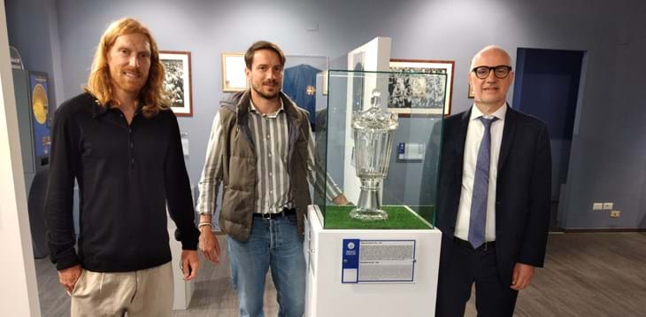 La delegazione dell'AIC in visita al Museo del Calcio