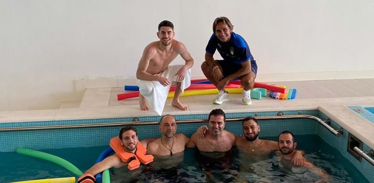 Innovation in the Azzurri camp: Water treatment to ease muscle tension after the game