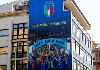 FIGC headquarters redecorated with the Champions