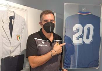 Cristiano Lucarelli visita il Museo del Calcio di Coverciano