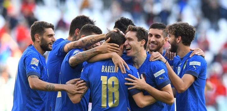 L’Italia riparte nel segno di Barella e Berardi, il 2-1 al Belgio vale il 3° posto nella Nations League