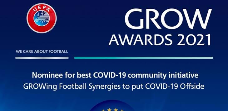 UEFA Grow Awards: il progetto della FIGC “GROWing football synergies to put Covid-19 offside” in nomination