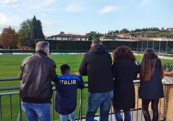 Una giornata Azzurra per una famiglia ospite all’allenamento della Nazionale col contest del Museo del Calcio