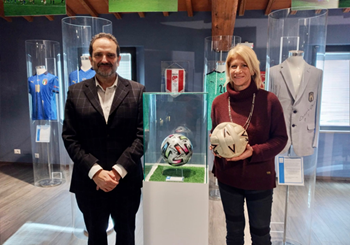 Carolina Morace ha visitato il Museo del Calcio