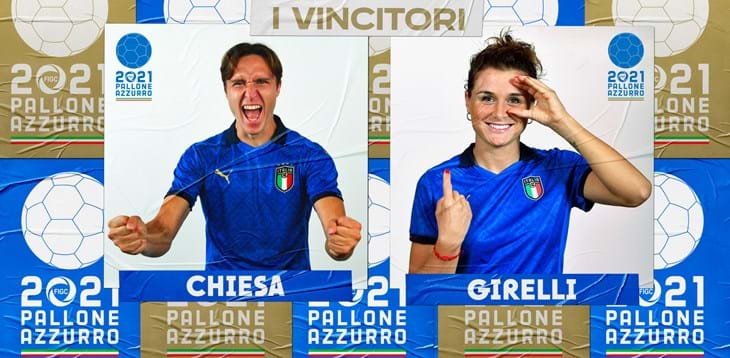 Pallone Azzurro 2021: vincono Federico Chiesa e Cristiana Girelli!
