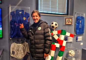 Un protagonista delle Notti Magiche di Italia 90 ha visitato il Museo del Calcio
