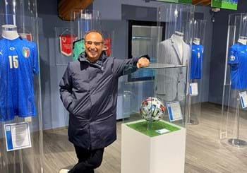 Carlo Conti ha visitato il Museo del Calcio 