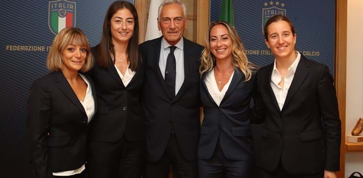 In FIGC le punte di diamante del movimento arbitrale femminile. Gravina: “È il tempo delle donne”