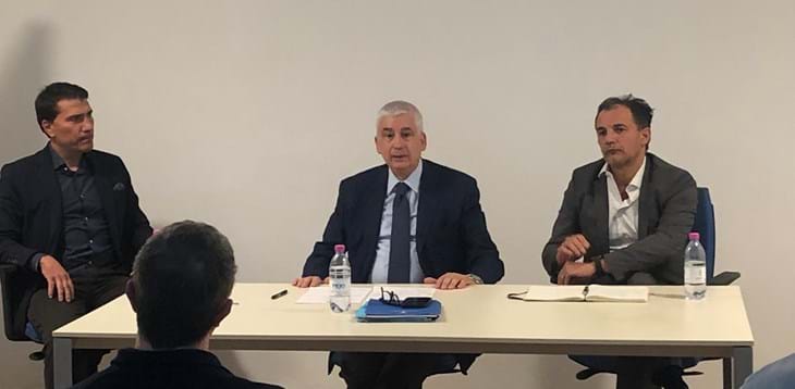 Il presidente della FIGC- Settore Giovanile e Scolastico Vito Tisci in visita al Coordinamento Regionale