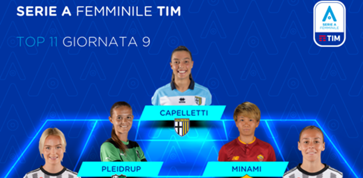 Serie A Femminile TIM 2022/23: la Top 11 della 9ª giornata di campionato