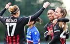 Tris del Milan contro la Sampdoria, la Viola batte il Sassuolo con un gol di Agard