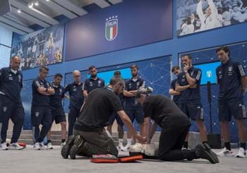 CPR training session for the Azzurri at Coverciano