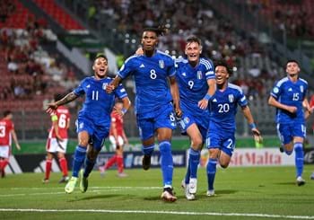 L’Italia parte forte: battuta Malta nel debutto europeo. I gol di N’Dour, Esposito, D’Andrea e Vignato