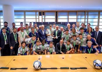 The Champions of Europe at FIGC headquarters