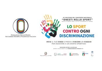 'Lo sport contro ogni discriminazione' è il titolo dell'edizione 2024 del concorso 'Onesti nello Sport'