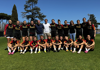 Andrea Soncin a Roma per seguire l’allenamento della squadra giallorossa