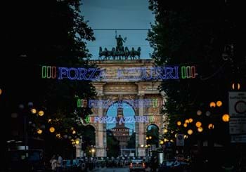 adidas e FIGC accendono d’azzurro la notte di Milano: luminarie tricolore su corso Sempione per supportare la Nazionale a EURO 2024