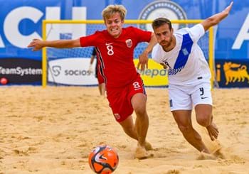 Norvegia-Grecia, la partita che ha aperto l'International Beach Soccer Tirrenia 2024
