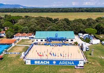 Ecco il palcoscenico dell'International BS Tirrenia 2024: che spettacolo la 'Beach arena'!