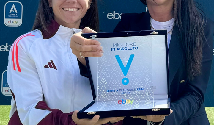 MVP Serie A Femminile eBay 2024-25: la premiazione delle calciatrici di Roma e Sassuolo