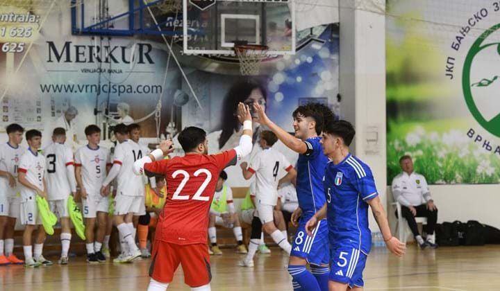 Esordio vincente per gli Azzurrini del futsal nel torneo in Serbia