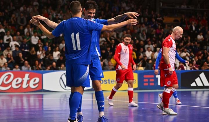 Successo larghissimo degli Azzurri nella terza gara di qualificazione a Futsal EURO 2026