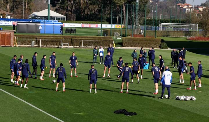 L'allenamento di rifinitura degli Azzurri alla vigilia della sfida con la Germania