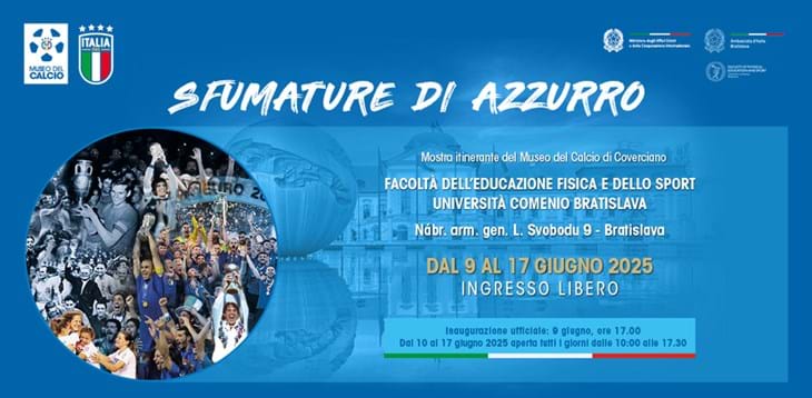 ‘Sfumature di Azzurro’ fa tappa all’Europeo Under 21: dal 9 giugno a Bratislava la mostra con i cimeli del Museo del Calcio