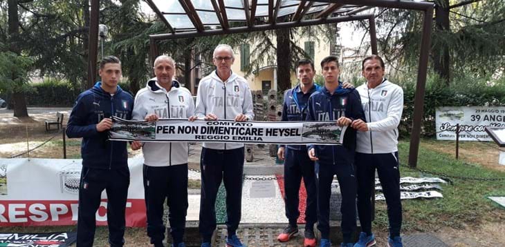 ‘Reggio Emilia Città Azzurra’: il Sindaco Vecchi all’esposizione dei trofei della Nazionale