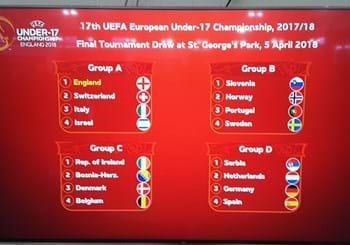 Fase finale Europeo: Azzurrini nel girone con Inghilterra, Svizzera e Israele